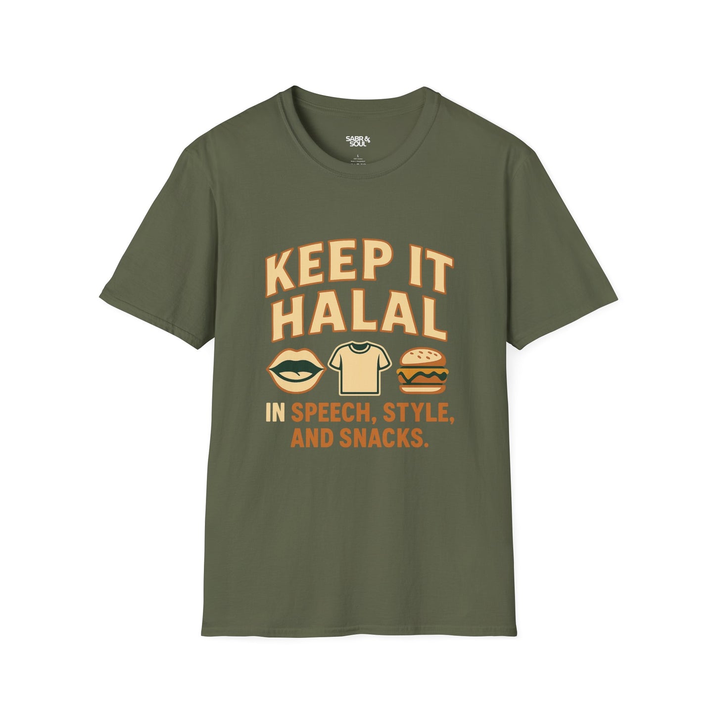 Unisex T-Shirt – Keep It Halal. In Speech, Style, and Snacks.
