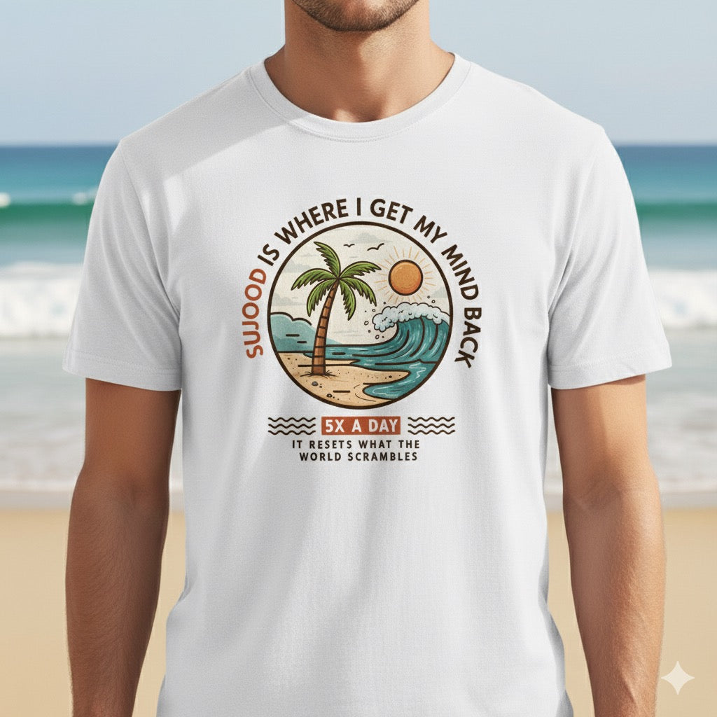 Unisex T-Shirt – Sujood Is Where I Get My Mind Back. 5x a Day. It Resets What the World Scrambles.