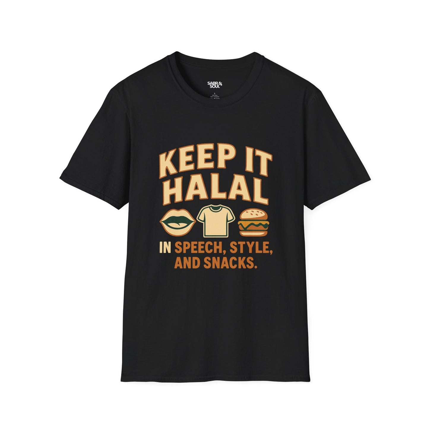 Unisex T-Shirt – Keep It Halal. In Speech, Style, and Snacks.